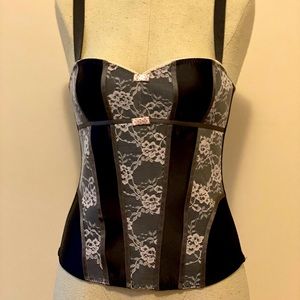 Grey and pink bustier